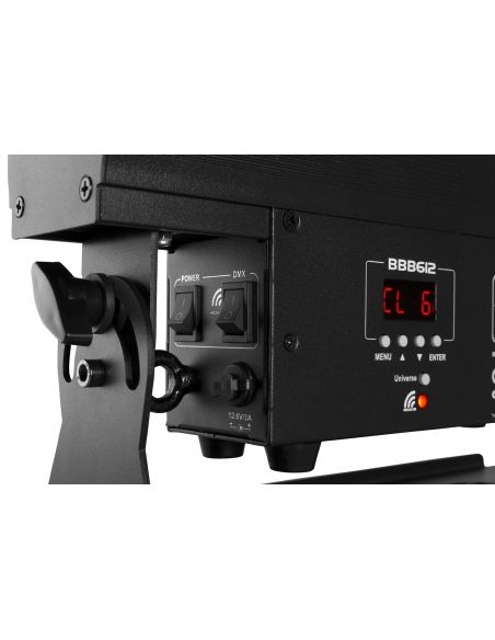 Beamz BBB612 Barra con bateria 6x 12W 