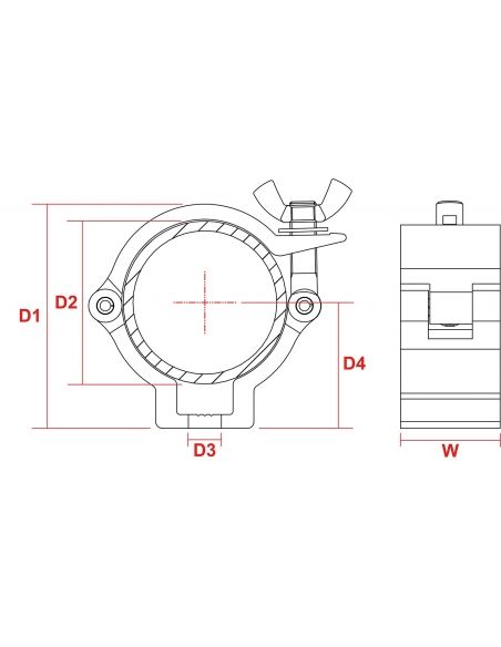 Beamz BC50B-100 Garra Slimline 100kg Negra 