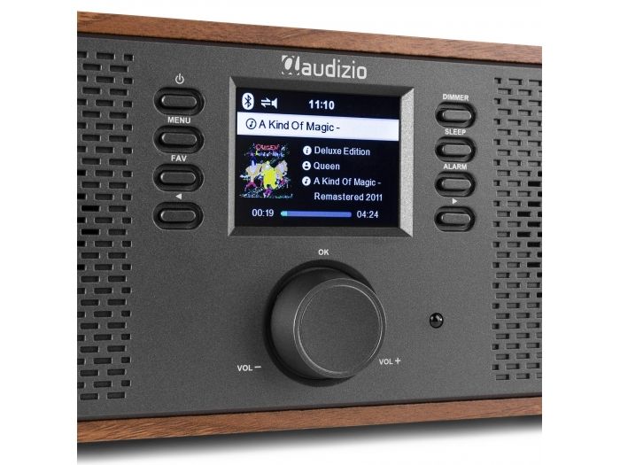 Audizio Rimini Radio estéreo WiFi Internet Madera 102430 - 7