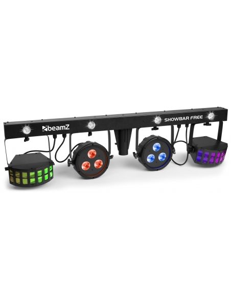 Beamz SHOWBAR FREE 2x PAR, 2x Derby y Strobo