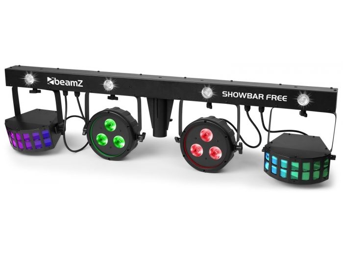 Beamz SHOWBAR FREE 2x PAR, 2x Derby y Strobo