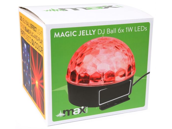 Max Magic Jelly DJ Ball Activada por sonido 6x 1W LED 