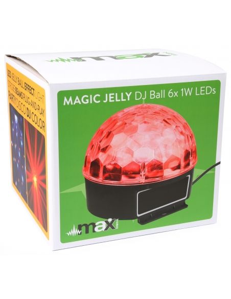 Max Magic Jelly DJ Ball Activada por sonido 6x 1W LED 