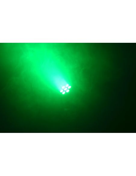 Beamz MHL74 Mini Cabeza Movil Wash 7X 10W DMX 12 Canales Quad LED Blanco 