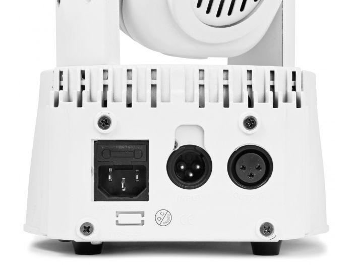 Beamz MHL74 Mini Cabeza Movil Wash 7X 10W DMX 12 Canales Quad LED Blanco 