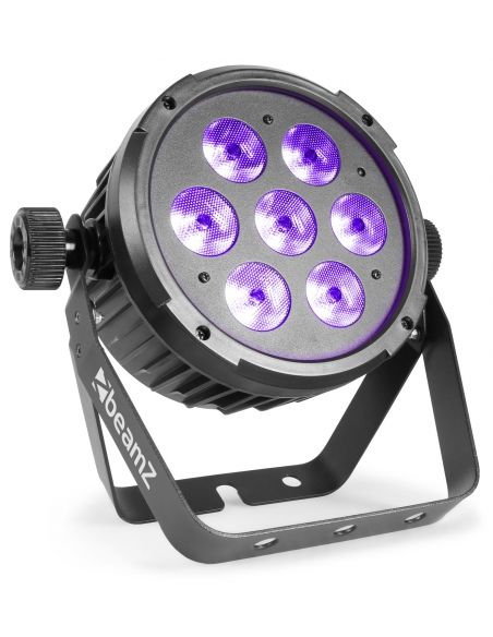 Beamz BT280 Foco PAR plano LED 7x10W 6-en-1 RGBAW-UV 