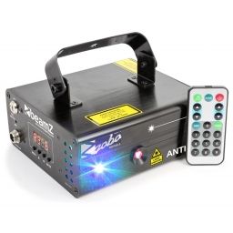 Beamz Anthe II Doble Laser 600mW RGB Gobo DMX IRC 