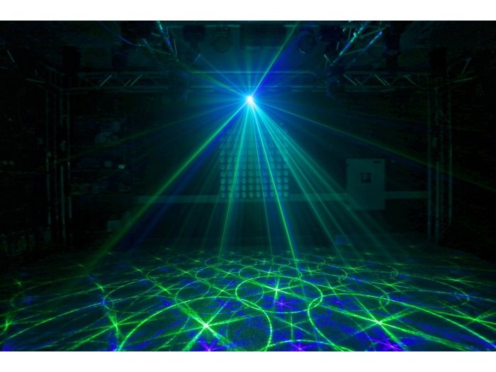 Beamz Anthe II Doble Laser 600mW RGB Gobo DMX IRC 