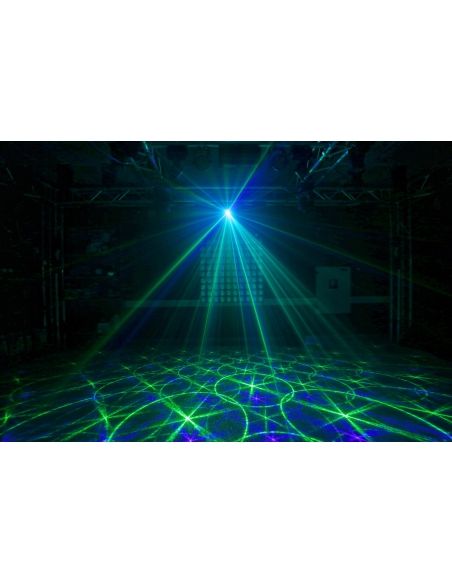 Beamz Anthe II Doble Laser 600mW RGB Gobo DMX IRC 