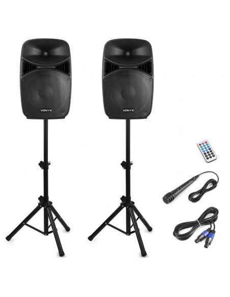Vonyx VPS152A Set Plug & Play 1000W con tripodes 178135 - 1