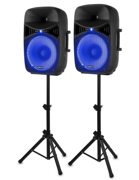 Vonyx VPS152A Set Plug & Play 1000W con tripodes 178135 - 2