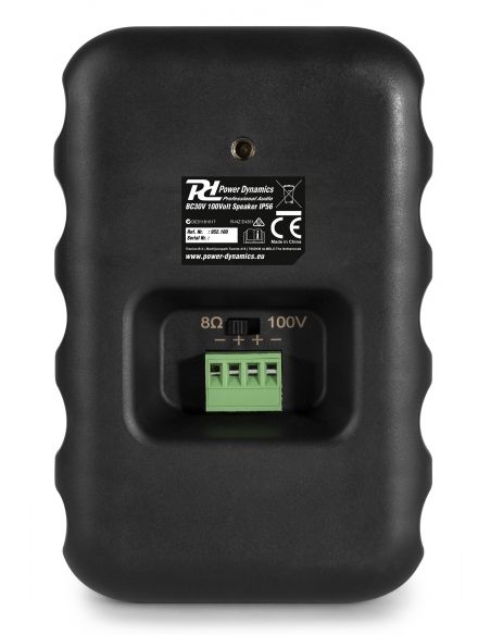 Power Dynamics BC30V Black In/Outdoor IP56 Sp.Set | Mas Que Sonido