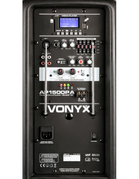 Vonyx AP1500PA Bafle Portatil 15" 170337 - 8