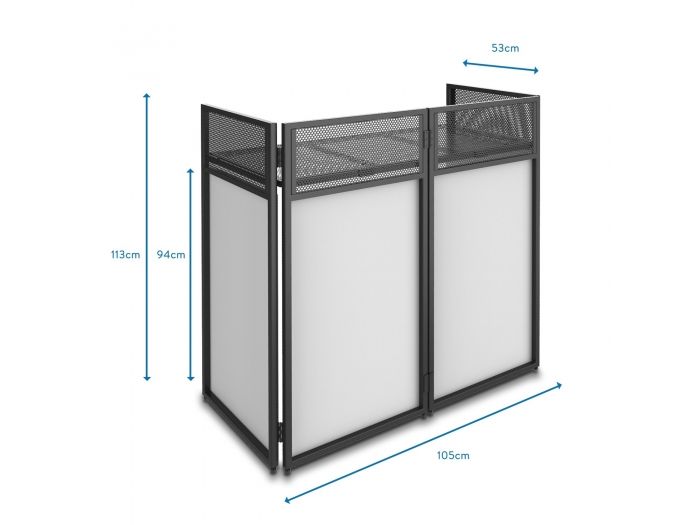 Vonyx DB4 Pro Sistema de cabina DJ plegable de 4 cuerpos 180050 - 11