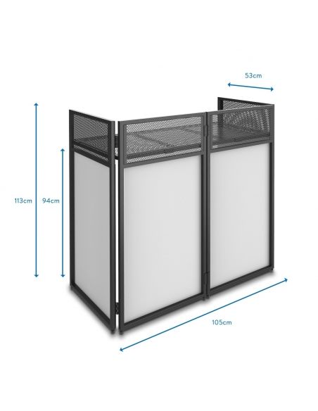 Vonyx DB4 Pro Sistema de cabina DJ plegable de 4 cuerpos 180050 - 11