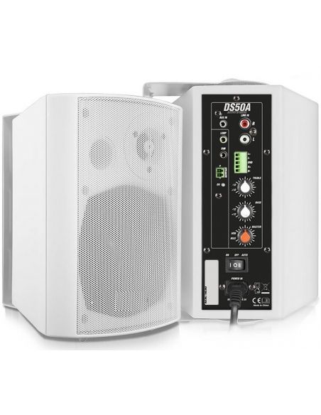 Power Dynamics DS50AW Conjunto altavoces activo con BT 5.25” 100W Blanco 100062 - 5