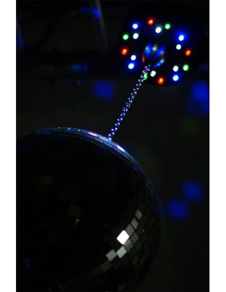 Beamz MBW18LED Motor para bolas de espejos con bateria con 18 LEDs 