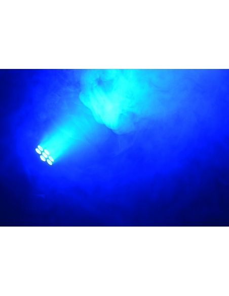 Beamz MHL74 Mini Cabeza Movil Wash 7X 10W DMX 12 Canales Quad LED 