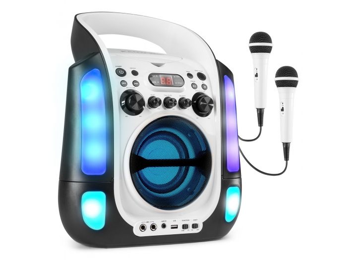 Fenton SBS30W Sistema Karaoke con CD y 2 micros Blanco 130170 - 1