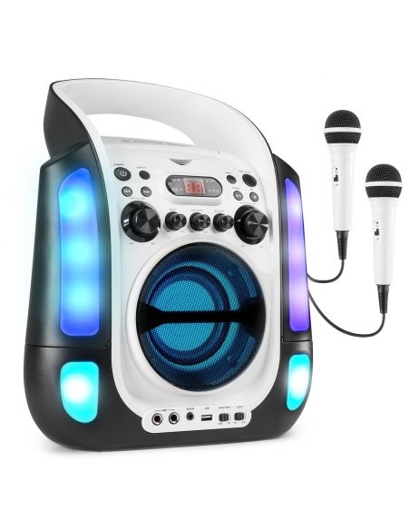 Fenton SBS30W Sistema Karaoke con CD y 2 micros Blanco 130170 - 1