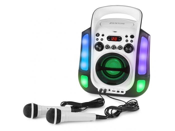 Fenton SBS30W Sistema Karaoke con CD y 2 micros Blanco 130170 - 2