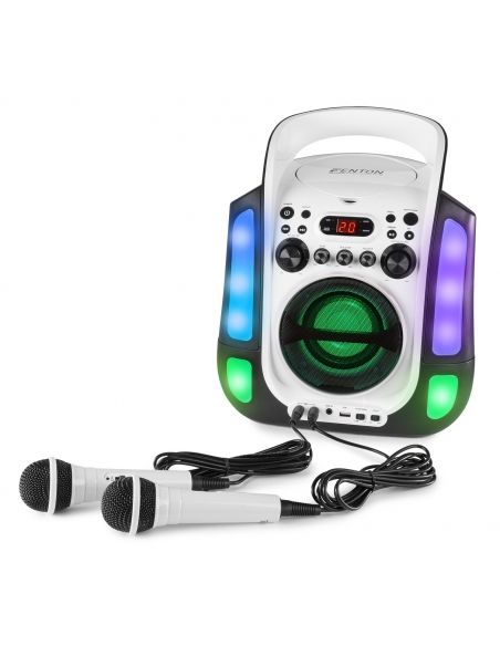 Fenton SBS30W Sistema Karaoke con CD y 2 micros Blanco 130170 - 2