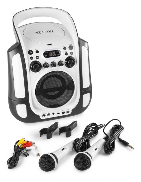 Fenton SBS30W Sistema Karaoke con CD y 2 micros Blanco 130170 - 3