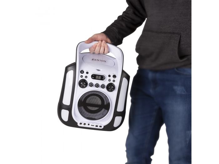 Fenton SBS30W Sistema Karaoke con CD y 2 micros Blanco 130170 - 4