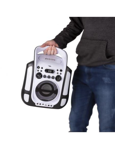 Fenton SBS30W Sistema Karaoke con CD y 2 micros Blanco 130170 - 4