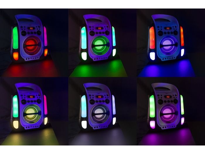 Fenton SBS30W Sistema Karaoke con CD y 2 micros Blanco 130170 - 5