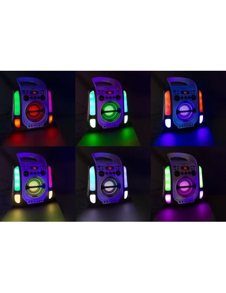 Fenton SBS30W Sistema Karaoke con CD y 2 micros Blanco 130170 - 5