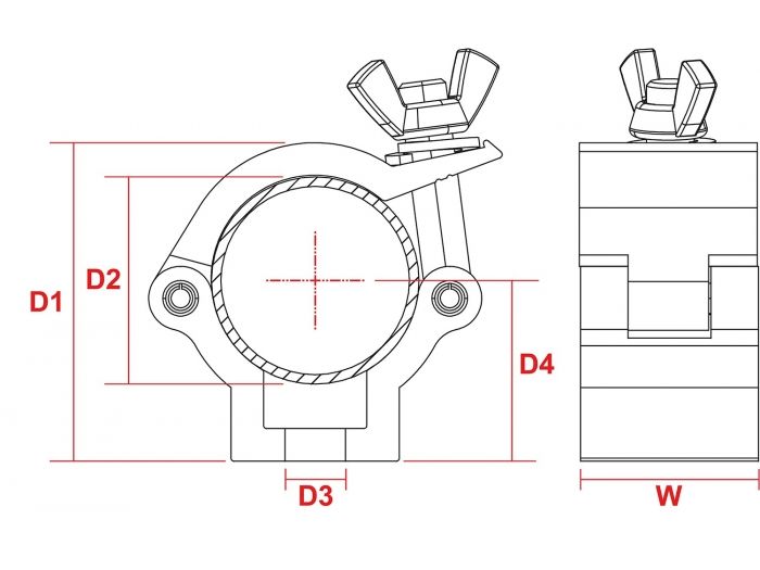 Beamz BC35B-75 Garra compacta Slimline 75kg Negra 