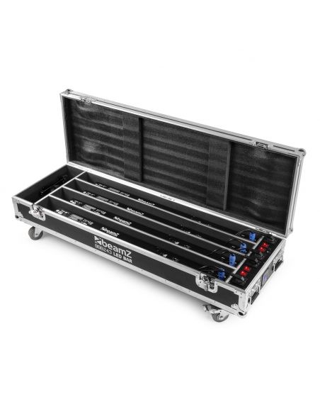 Beamz FCC14 Flightcase para 4x BBB243 con cargador 