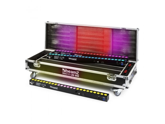 Beamz FCC14 Flightcase para 4x BBB243 con cargador 