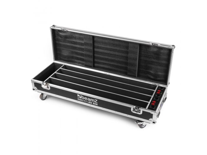 Beamz FCC14 Flightcase para 4x BBB243 con cargador 