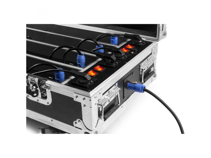 Beamz FCC14 Flightcase para 4x BBB243 con cargador 