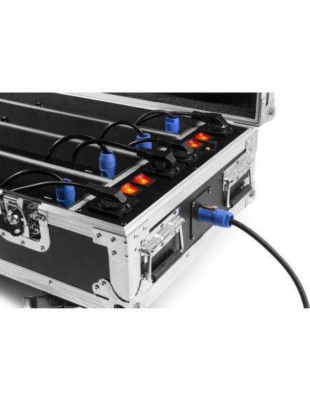 Beamz FCC14 Flightcase para 4x BBB243 con cargador 