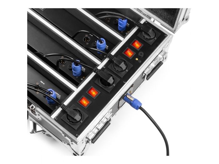 Beamz FCC14 Flightcase para 4x BBB243 con cargador 
