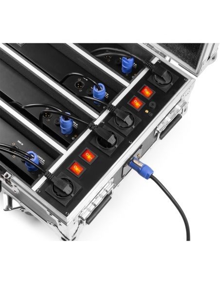 Beamz FCC14 Flightcase para 4x BBB243 con cargador 
