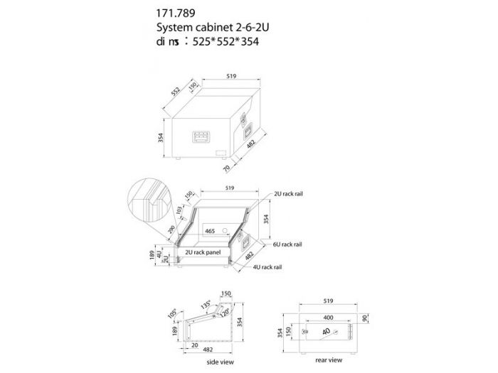 Power Dynamics PD-F Rack transporte DJ 2U-6U-2U 19" 171789 - 5