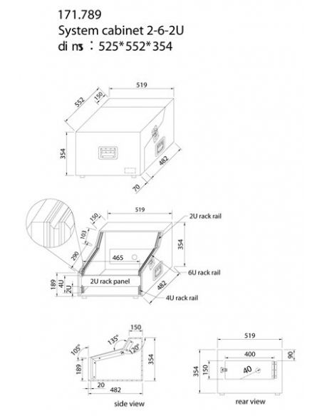 Power Dynamics PD-F Rack transporte DJ 2U-6U-2U 19" 171789 - 5