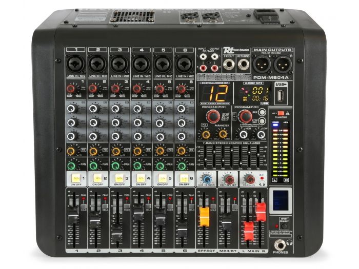 Power Dynamics PDM-M604A Mezclador directo amplificado 6 canales