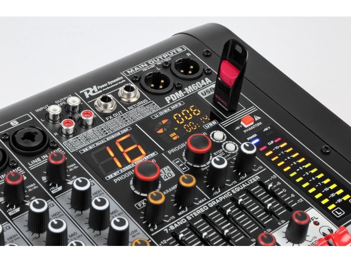 Power Dynamics PDM-M604A Mezclador directo amplificado 6 canales