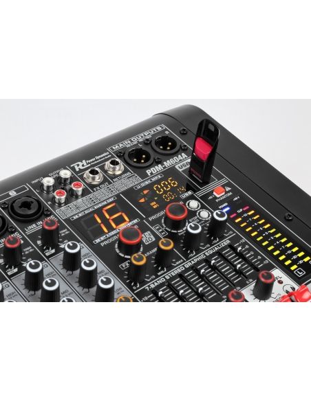 Power Dynamics PDM-M604A Mezclador directo amplificado 6 canales
