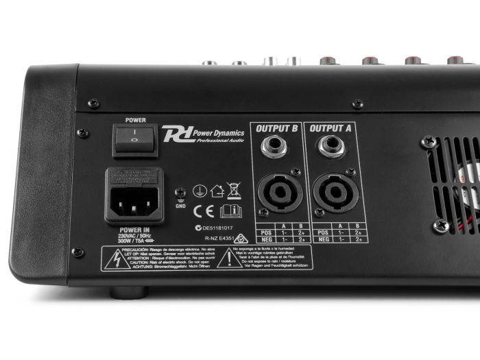 Power Dynamics PDM-M604A Mezclador directo amplificado 6 canales