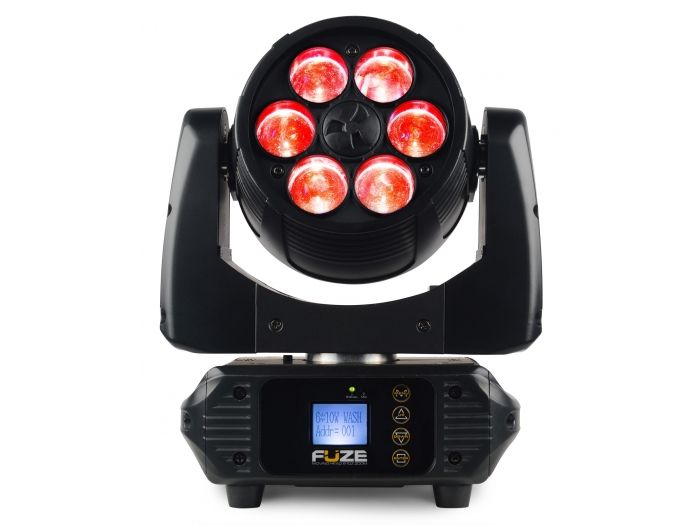 Beamz Fuze610Z Cabeza Movil Wash 6x 10W LED con Zoom 