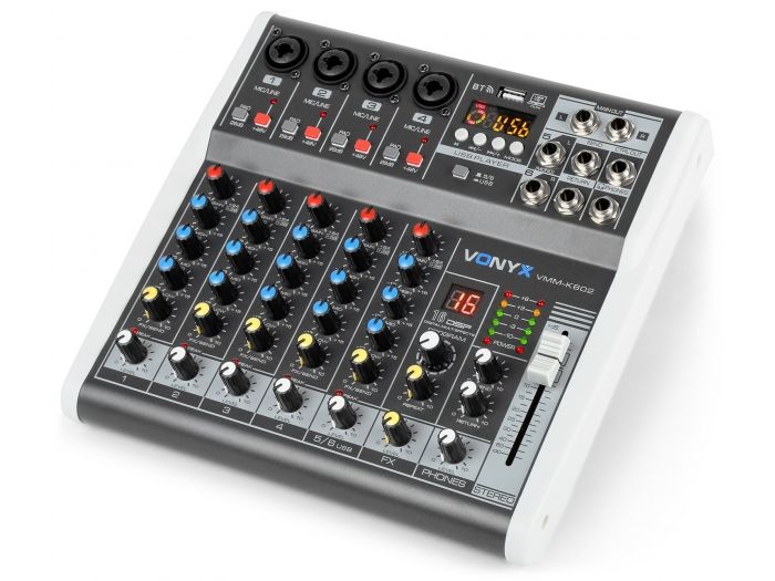 Vonyx VMM-K602 Mezclador de directo 6 canales con DSP 172587
