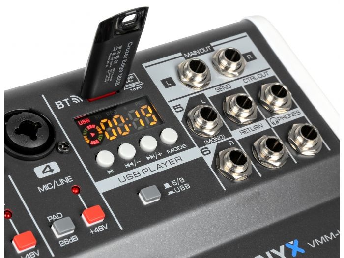 Vonyx VMM-K602 Mezclador de directo 6 canales con DSP 172587