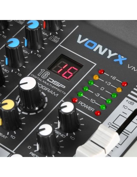 Vonyx VMM-K602 Mezclador de directo 6 canales con DSP 172587