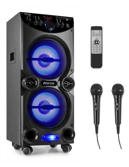 Fenton LIVE2104 Karaoke Station sobre ruedas 2x 10” 178425 - 1